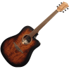 GUITARRA CÚSTICA LÂG DREADNOUGHT CUTWAY TRAMONATNE 70 A/E - BLACK & BROWN