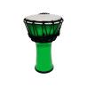 Djembe de 7? construído con PVC. Plastico de color verde fluorescente