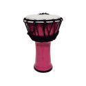 Djembe de 7? construído con PVC. Plastico de color rosa fluorescente