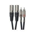 Cable de 3 metros de longitud. 2 XLR macho a 2 RCA macho