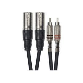 Cable de 3 metros de longitud. 2 XLR macho a 2 RCA macho