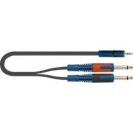 CABLE AUDIO PVC MINI JACK STEREO-JACK MONO(x2) - 5 m