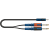 CABLE AUDIO PVC MINI JACK STEREO-JACK MONO(x2) - 5 m