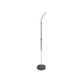 Soporte para micrófono. Base circular. Partes metálicas cromadas