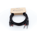 Cable de audio doble jack mono - RCA 1 m