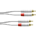 Cable de audio RCA doble 3 m blanco