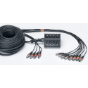 Caja de escenario 8 entradas 4 salidas cable XLR 30m