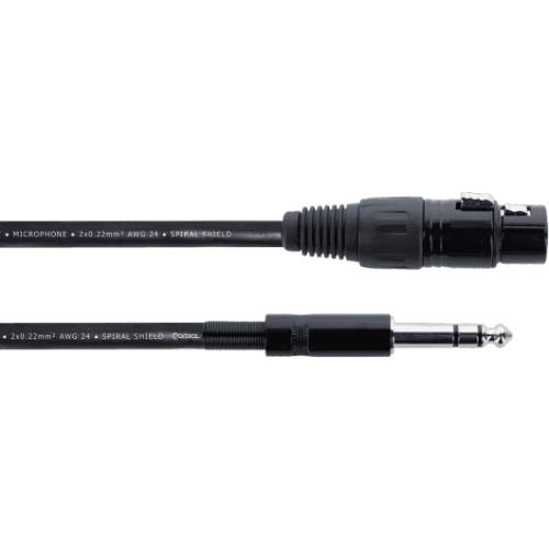 Cable de audio XLR hembra / jack estéreo - 1 m