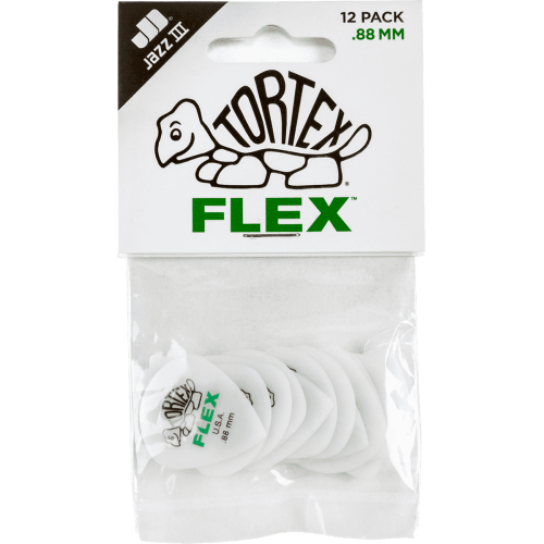 PACK 12 PÚAS TORTEX® FLEX JAZZ III - 0,88 mm