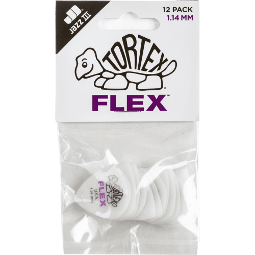 PACK 12 PÚAS TORTEX® FLEX JAZZ III - 1,14 mm