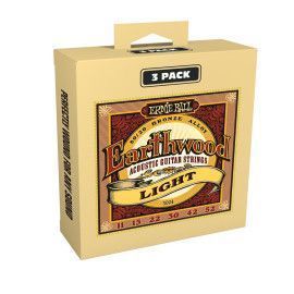 JUEGO ACÚSTICA EARTHWOOD 80/20 BRONZE LIGHT 11-52 TRIPACK (3)