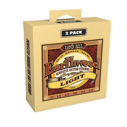 JUEGO ACÚSTICA EARTHWOOD 80/20 BRONZE LIGHT 11-52 TRIPACK (3)