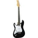 Guitarra eléctrica Eko Starter ST300 tipo Strat - Negra (zurdos)