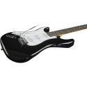 Guitarra eléctrica Eko Starter ST300 tipo Strat - Negra (zurdos)
