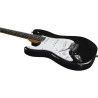 Guitarra eléctrica Eko Starter ST300 tipo Strat - Negra (zurdos)
