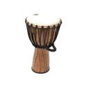 Djembe de 12? construído en PVC con diseño que imita a la madera. Permite regular la tensión para o