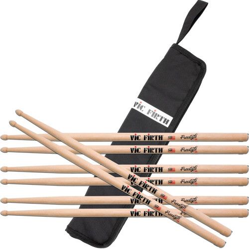 BAQUETAS VIC FIRTH FREESTYLE 5A + 1 FUNDA (Gratis)