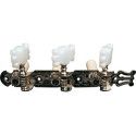 Clavijeros para guitarra clásica en forma de mariposa. Puente de clavijas metálico y clavijas de pl