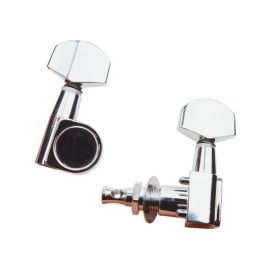 Clavijas metálicas para guitarra eléctrica. Tipo Stratocaster tamaño mini. Radio 15:1