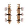 Clavijeros para guitarra clásica en forma de mariposa. Puente metálico en color dorado. Clavijas de
