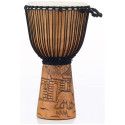 DJEMBE 12" PEARL MADERA CAOBA ROPE TUNED MALINKE VILLAGE