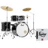KIT ROADSHOW 2216B/1008T/1209T/1616F + 1455S Herrajes, Sillín & 3 Platos Solar - Jet Black