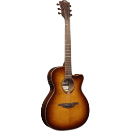 GUITARRA ACÚSTICA LÂG AUDITORIUM SLIM CUTAWAY TRAMONTANE 118 A/E - BROWN SHADOW