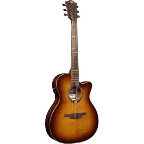 GUITARRA ACÚSTICA LÂG AUDITORIUM SLIM CUTAWAY TRAMONTANE 118 A/E - BROWN SHADOW