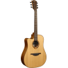 GUITARRA ACÚSTICA LÂG DREADNOUGHT CUTAWAY A/E TRAMONTANE 118 - NATURAL (ZURDOS)