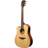GUITARRA ACÚSTICA LÂG DREADNOUGHT CUTAWAY A/E TRAMONTANE 118 - NATURAL (ZURDOS)