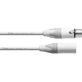 Cable de micrófono XLR 10 m blanco