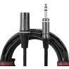 Cable micrófono XLR macho/jack - 3 m