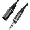 Cable micrófono XLR macho/jack - 3 m