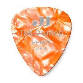 PACK 12 PÚAS GENUINE CELLULOID NARANJA PERLADO - HEAVY