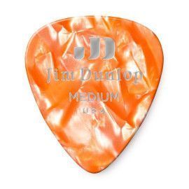 PACK 12 PÚAS GENUINE CELLULOID NARANJA PERLADO - MEDIUM