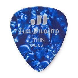 PACK 12 PÚAS GENUINE CELLULOID AZUL PERLADO - THIN