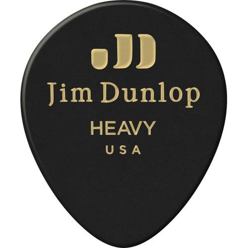 PACK 12 PÚAS GENUINE CELLULOID TEARDROP NEGRA - HEAVY