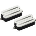 SET 2 PASTILLAS HUMBUCKER FLUENCE MODERN OPEN CORE RAILS - BLANCA / BLACK NICKEL