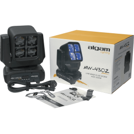 Luz LED WASH 4 x 30W RGBW con Zoom