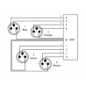 Adaptador DMX - RJ45 4 XLR macho 3 puntos 70 cm