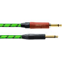 Cable de instrumento jack-jack Silent verde UV 3m