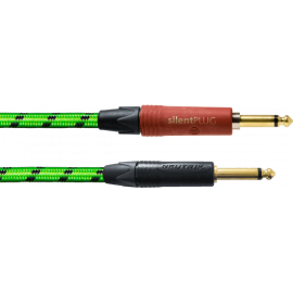 Cable de instrumento jack-jack Silent verde UV 3m