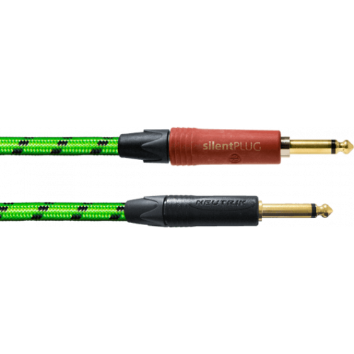 Cable de instrumento jack-jack Silent verde UV 3m