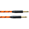 Cable de instrumento jack-jack Silent naranja UV 3m