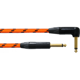 Cable de instrumento jack-jack acodado naranja UV 6m