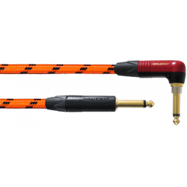 Cable de instrumento jack-jack Silent acodado naranja UV 6m