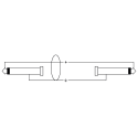 Cable de instrumento jack-jack 60 cm
