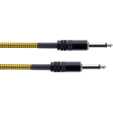 Cable de guitarra jack 3 m tweed amarillo