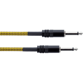 Cable de guitarra jack 3 m tweed amarillo