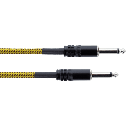 Cable de guitarra jack 3 m tweed amarillo